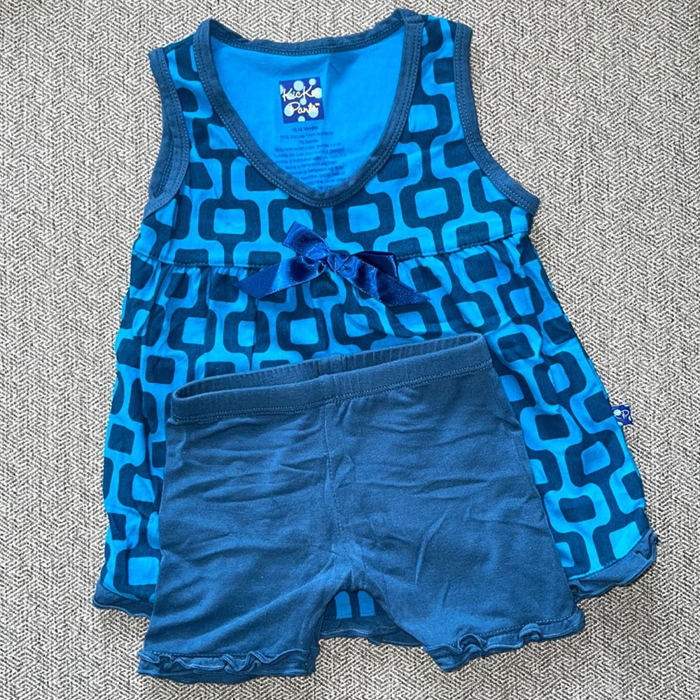 Kickee Pants Print Swing Tank and Shorts Set
